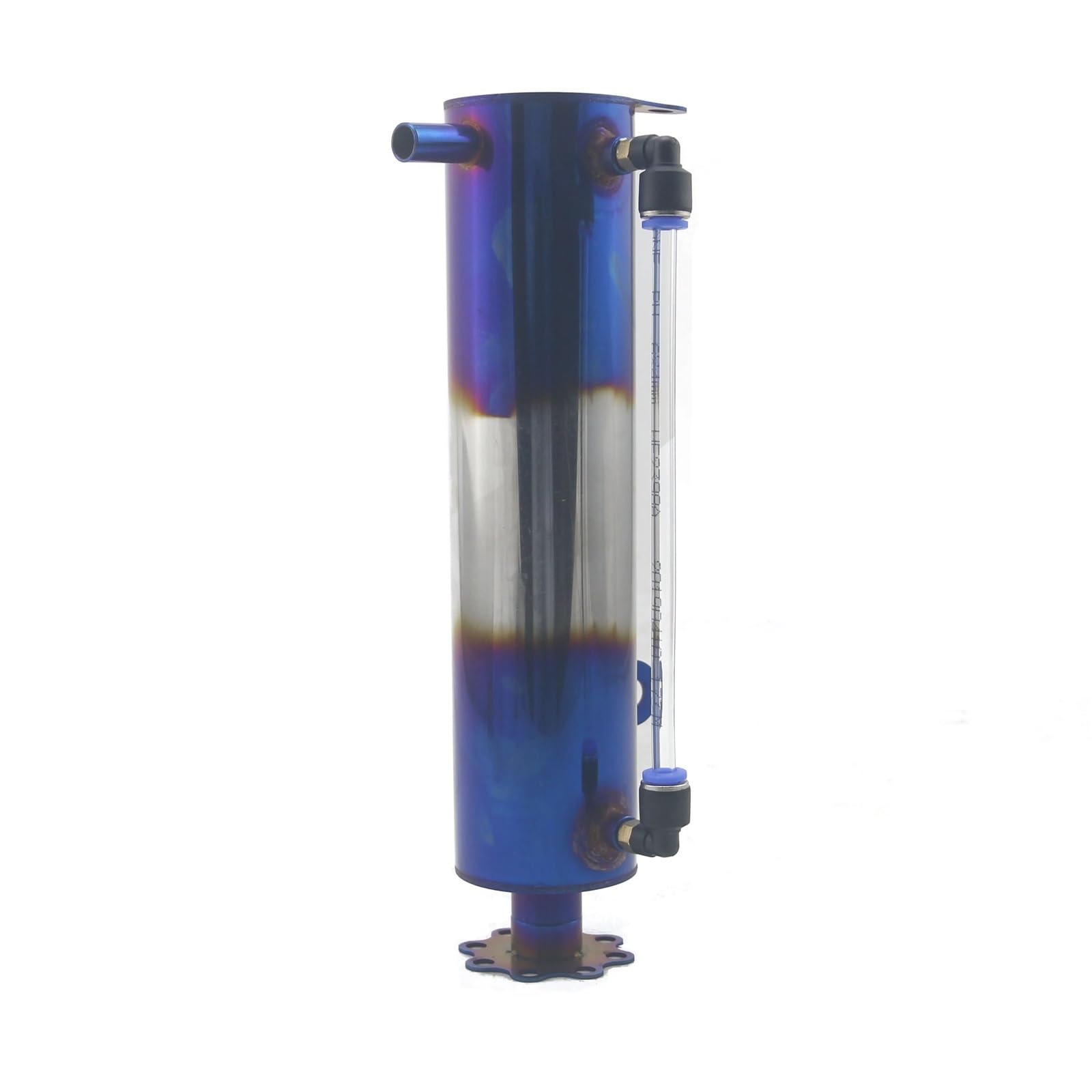 Zamiennik Wyrównawczego Chłodzącego dla Uniwersalny zbiornik wyrównawczy płynu chłodzącego do chłodnicy, aluminiowy, cylindryczny, 500 ml, w kolorze spalonej niebieskiej blachy