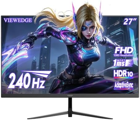 Viewedge Gaming Monitor 27 inch 240 Hz 1ms FHD 1920x1080 Computer...