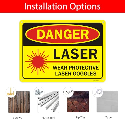 Panneau de danger laser en cours d'utilisation pour atelier de gravure - 3