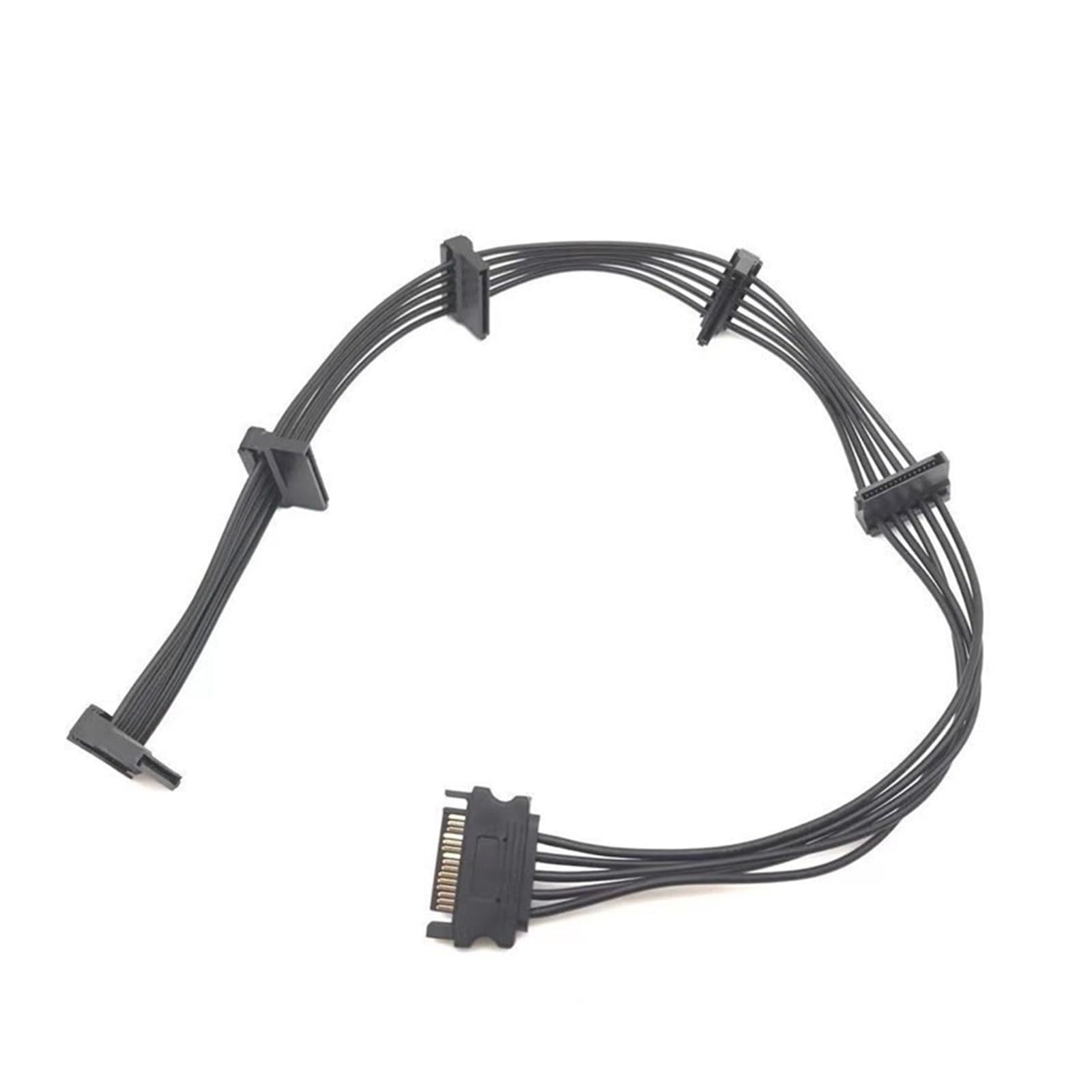 Generico Cavo sdoppiatore di alimentazione SATA a 15 pin/4 pin da 1 a 5
