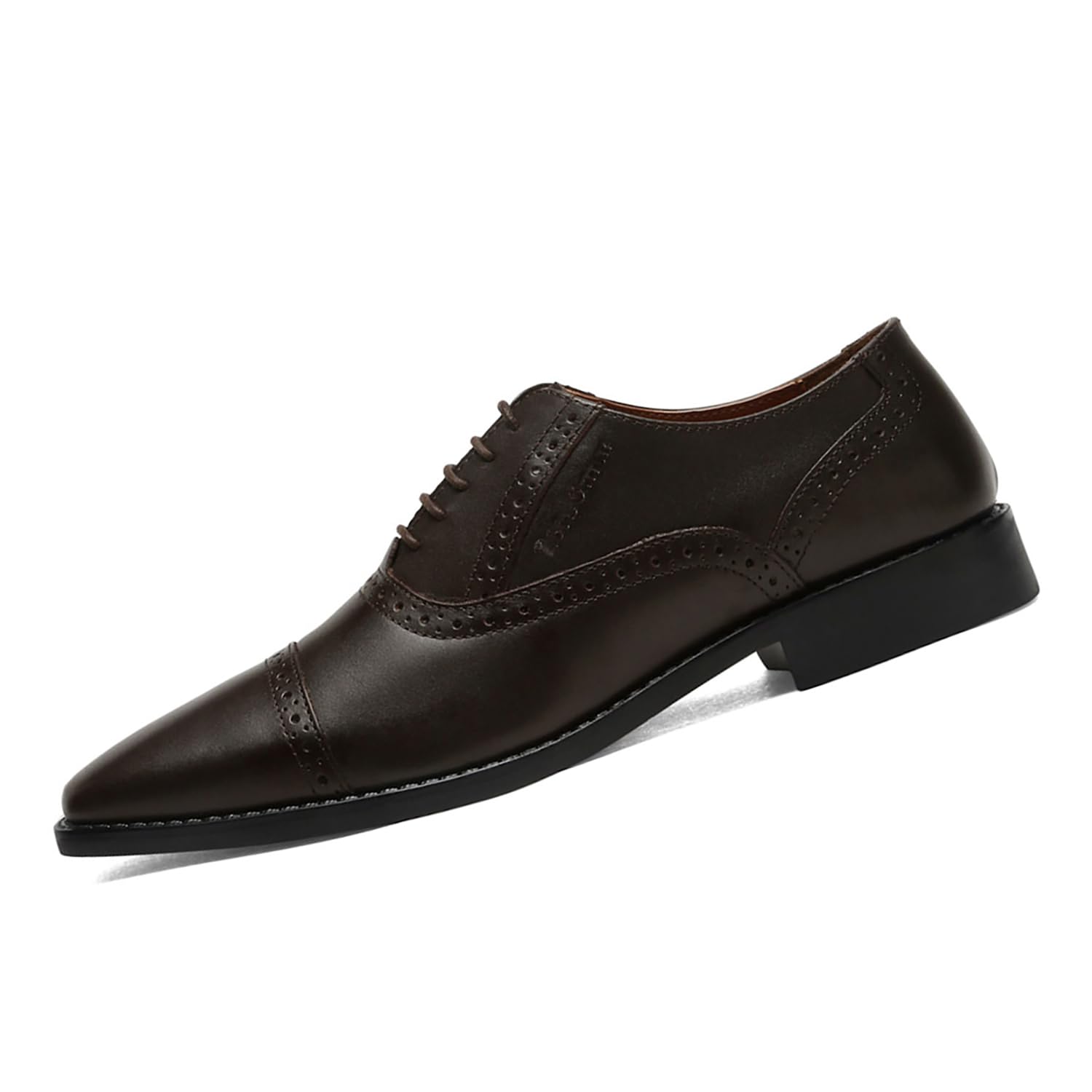 LOUIS STITCH Men’s Brunette Brown Italian Leather Formal Shoes for Men (RXBB)