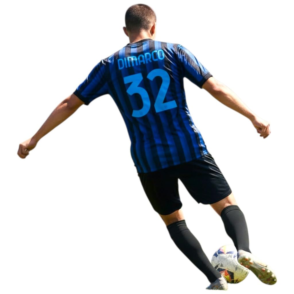 Generico Kit Maglia Neroazzurra Dimarco 32 Pantaloncini e Calzettoni, Replica Ufficiale 2025/2026, Adulto Ragazzo e Bambino