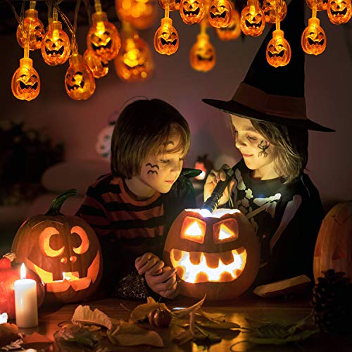 MAXAH 2 pezzi 3m 20 LED luci zucca di Halloween