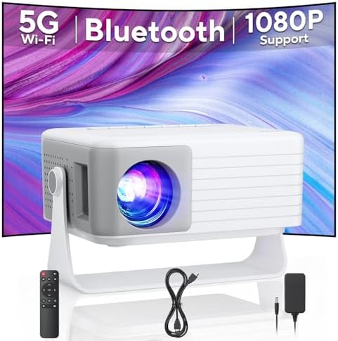 Mini Projector with WiFi and Bluetooth, AKIYO 2026 Upgraded Proje...