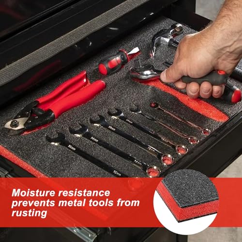 Schaumstoff Zuschnitt 4 Stück, 40 x 30 x 2.5cm Werkzeugkisten Schaumstoff Polyethylenschaumstoff Schaumstoffeinlage Werkzeug Kamerakoffer Werkzeugkoffer Schaumstoffplatte