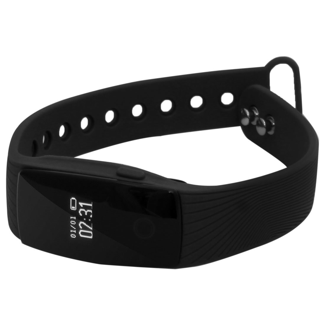 Ruilogod Sport Smartband Bluetooth 4.0 Monitor tętna Aktywnie fitness Find and display instruments Sleep Smart Bransoletka Czarny