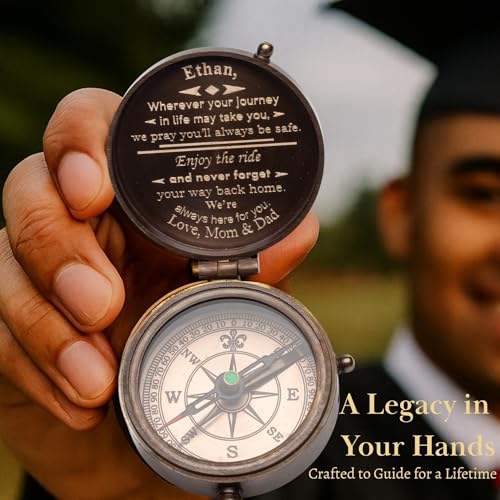 Brújula Personalizada de Latón con Foto Grabada miniatura 6