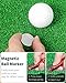 GreenHaven 2 Pack Golf Divot Repair Tool for Golfers Foldable Metal Green Tool with Magnetic Putt Alignment Ball Marker Pop-up Fork Tine with Sturdy Aluminum Alloy Handle, Red