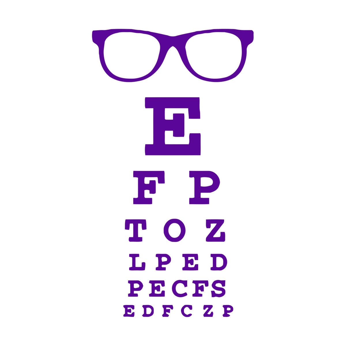 Glasses Eye Chart Optical Window Wall Sticker Eye Doctor Optometry Hipster Eyewear Specs Frames Glass Wall Decal Extra Large - 60x112cm