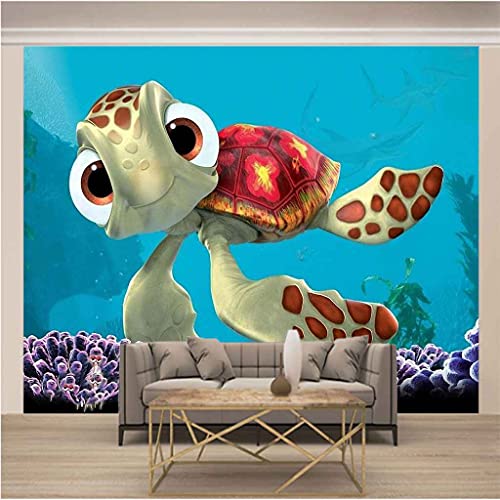Poster géant tortue 3D pour décorer la chambre de bébé