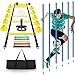 Soccer Agility Training Poles Equipment |Adjustable Soccer Equipment for Training Includes 6 Flexible Agility Poles, 20FTAgility Ladder,10 Football Cones for Speed Outdoor Training Athletes & Kids