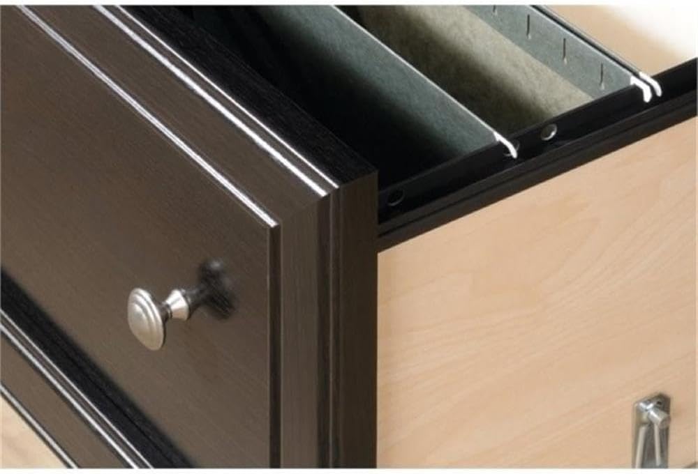 BOWERY HILL 2 Drawers 29.7" Lateral Black Engineered Wood Filing Cabinet Easy Assembly Stationary Legal/Letter Size for Home, Office