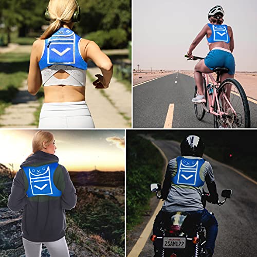 Blue Running Mini Backpack Vest for Men & Women – Reflective with Hi-Viz, Holds Accessories, iPhone, Android, iPad Mini – Lightweight, Adjustable Gear for Fitness, Walking, Cycling, Hiking, Climbing! - image 6