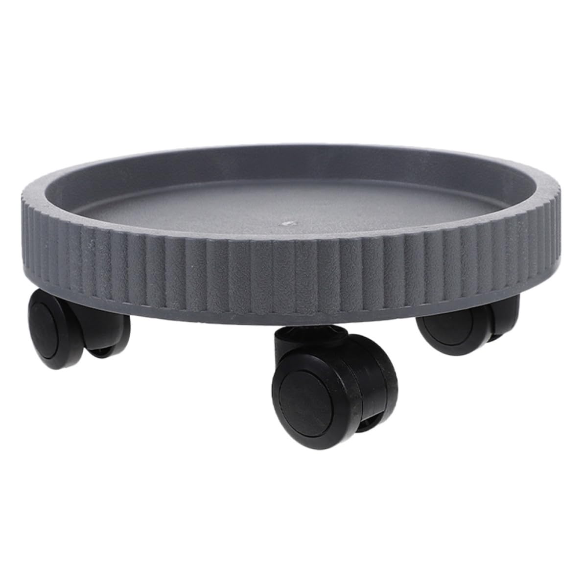 Support pour pot de fleurs à roulettes rond plastique porte-plante stable