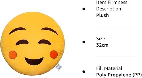 Miniatura 7 de Cojín de emoticono de EvZ, Poliéster & Mezcla de poliéster, 32 cm