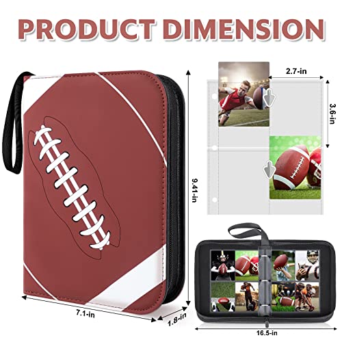 Mlikero 400 Pockets Football Card Binder, Football Trading Cards, Display Case With Football Card Sleeves Card Holder Protectors Set For Football Cards… #TOP2