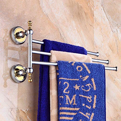 Porte-serviettes rotatif pour optimiser l'espace des petites salles de bain - 5