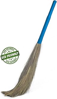 SIGNAMIO Strong Plastic Handle Soft Grass Floor Broom Stick for Cleaning Floor, Kitchen, Garden - DN-1-Indoor-outdoor- 1 Pcs (Combo)- Multicolor - Pack of 1