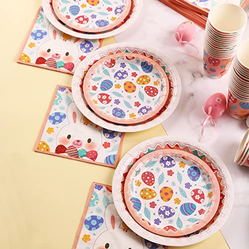 Joyocean Easter Decorations Serves 50, Easter Plates And Napkins Party Supplies, Easter Paper Plates Dinnerware Sets For Happy Easter Party Supplies Decorations #TOP1