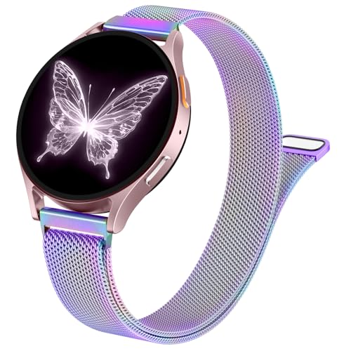 SNBLK �X�������^�����C�o���h Samsung Watch�o���h �����p 7 6 5 4 FE 40mm 44mm/6 Classic/Active 2/5 Pro/3 20mm �~���l�[�[�X�e�����X�X�`�[���X�g���b�v Galaxy Watch�o���h�p