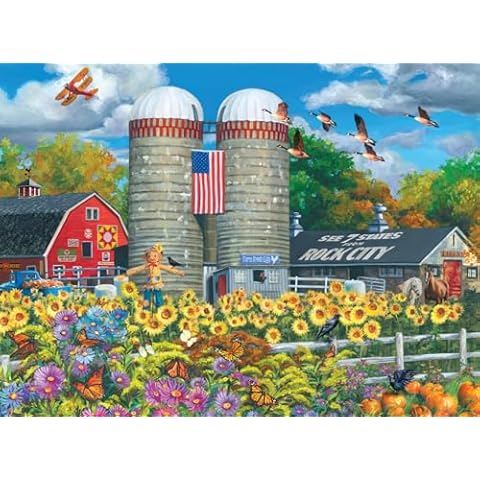Buffalo Games - Country Life - Christine Hannon - Rock City Farm - 1000 Piece Jigsaw Puzzle for Adults Challenging Puzzle Perfect for Game Nights - Finished Puzzle Size is 26.75 x 19.75 Cover