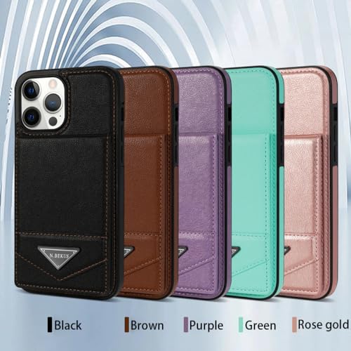 Étui portefeuille iPhone 14 cuir marron ENILSA idéal pour voyager - 2