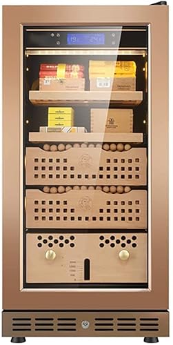 GagalU Cigar humidor, 12 Bottle Wine Cooler Refrigerator Large Freestanding cigar Cellar Digital Temperature Control, Black