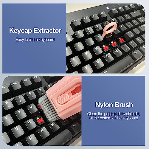 EMART 10-in-1 Airpod Cleaner Kit Keyboard Electronic Screen Cleaning Tool for Earbud/iPhone/Computer/Laptop/MacBook/iPad (Pink)