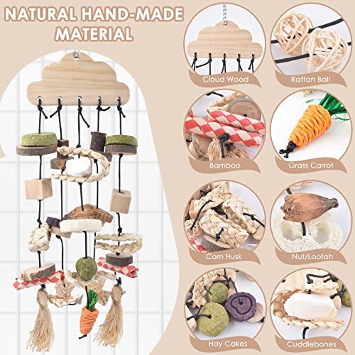 Bissap-Bunny-Chew-Toy-2-Packs-Rabbits-Cage-Hanging-Chew-Toys-and-Treats-Rattan-Ring-Wooden-with-Snacks-for-Chinchillas-Guinea-Pigs-Hamsters-Rats-and-Other-Small-Pets-Teeth-Grinding Bissap Bunny Chew Toy, 2 Packs Rabbits Cage Hanging Chew Toys and Treats Rattan Ring Wooden with Snacks for Chinchillas Guinea Pigs Hamsters Rats and Other Small Pets Teeth Grinding - Image 4