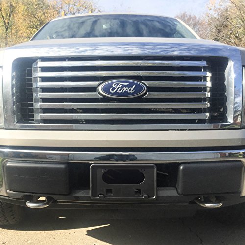 2009-2014 Compatible With Ford F150 Front License Plate Bumper Mounting Bracket Frame Holder To Add Front License Or Vanity Plate (Not Compatible With Harley Davidson, Svt And Ecoboost Models) #TOP6