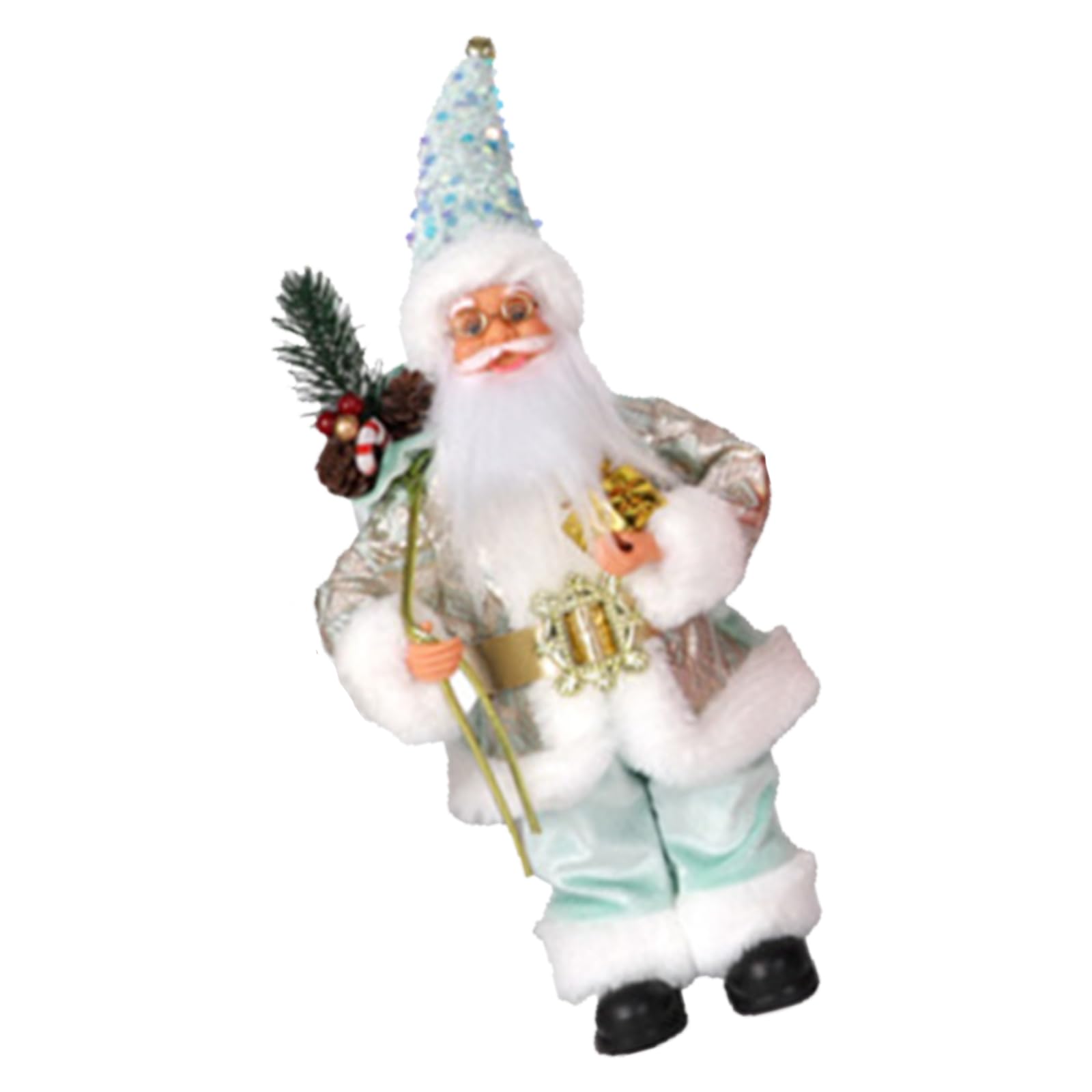 Statue de Père Noël en tissu doux sécurisée pour les jeunes enfants