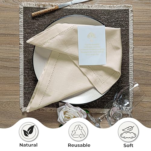 Servilletas de Tela Ramanta Home Natural Pack 12 miniatura 6