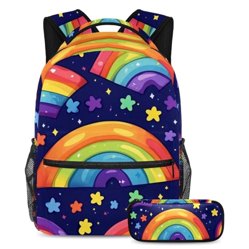 Sac à dos grande capacité avec trousse pour adolescents étudiants filles