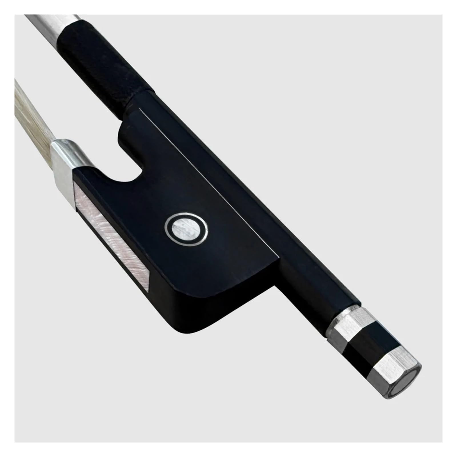 1PCS Erweiterte Starke Schwarz Carbon Cello Bogen Weiß Pferd Haar Fit 4/4 3/4 1/2 1/4 Cello Elektrische Cello teile Zubehör(1-2Cello Bow)