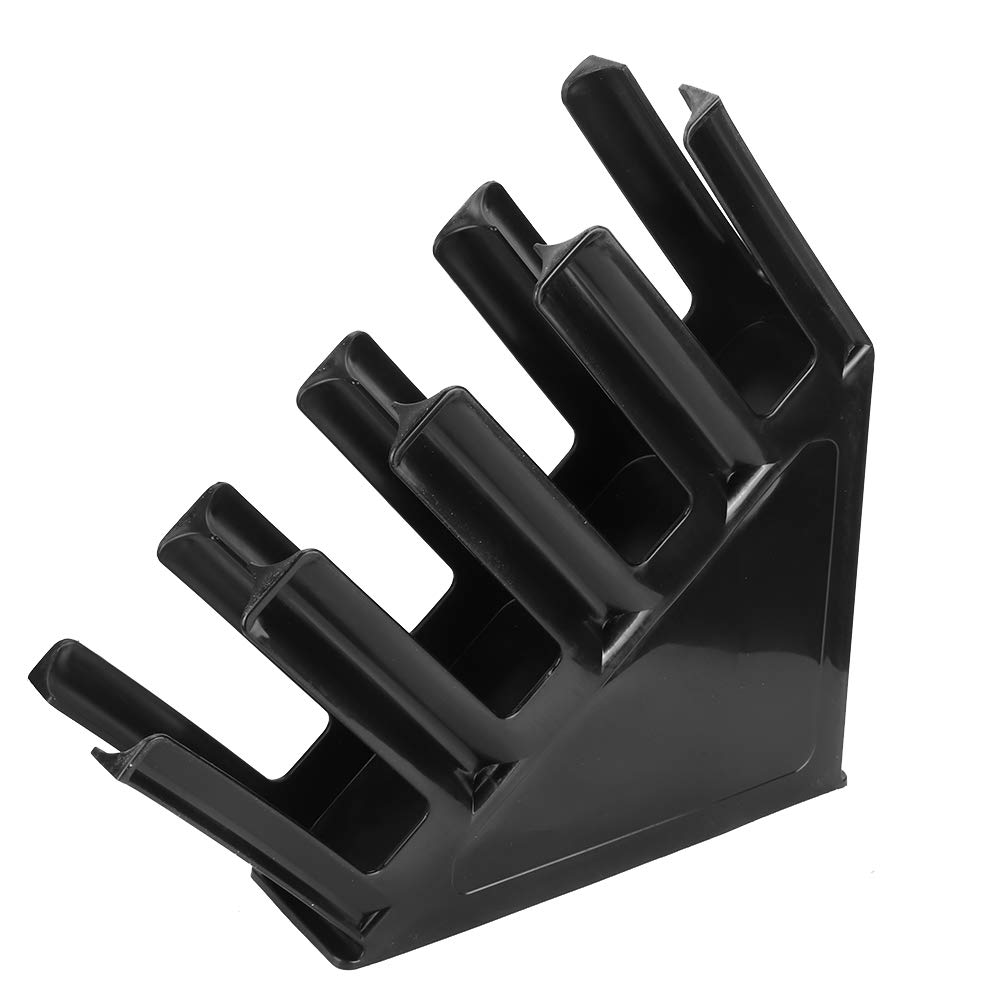 Organizador de Portavasos de Papel para Cafeterías y Puestos Bebidas, Estante Almacenamiento Vasos Plástico Negro Duradero, Disposición Mesa, Sostiene Tazas hasta 10 Cm (Portavasos Inclinado