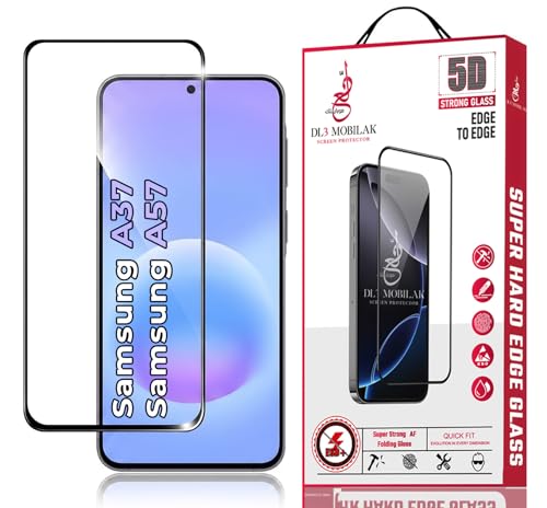 شاشة حماية لموبايل سامسونج جالاكسي A57 شبكة الجيل الخامس 5G من دلع موبايلك، طبقة من الزجاج المقوى بدرجة صلابة 9، مضادة للخدوش