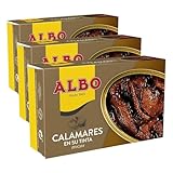 ALBO calamares en su tinta lata 72 grs (Paquete de 3)