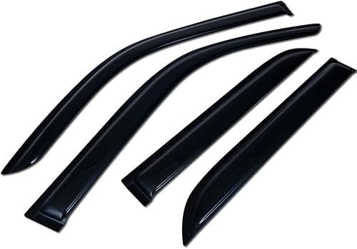 R&L Racing Viseras de ventana deflector de humo con protección solar y lluvia, 4 unidades, compatibles con 96-02 4Runner