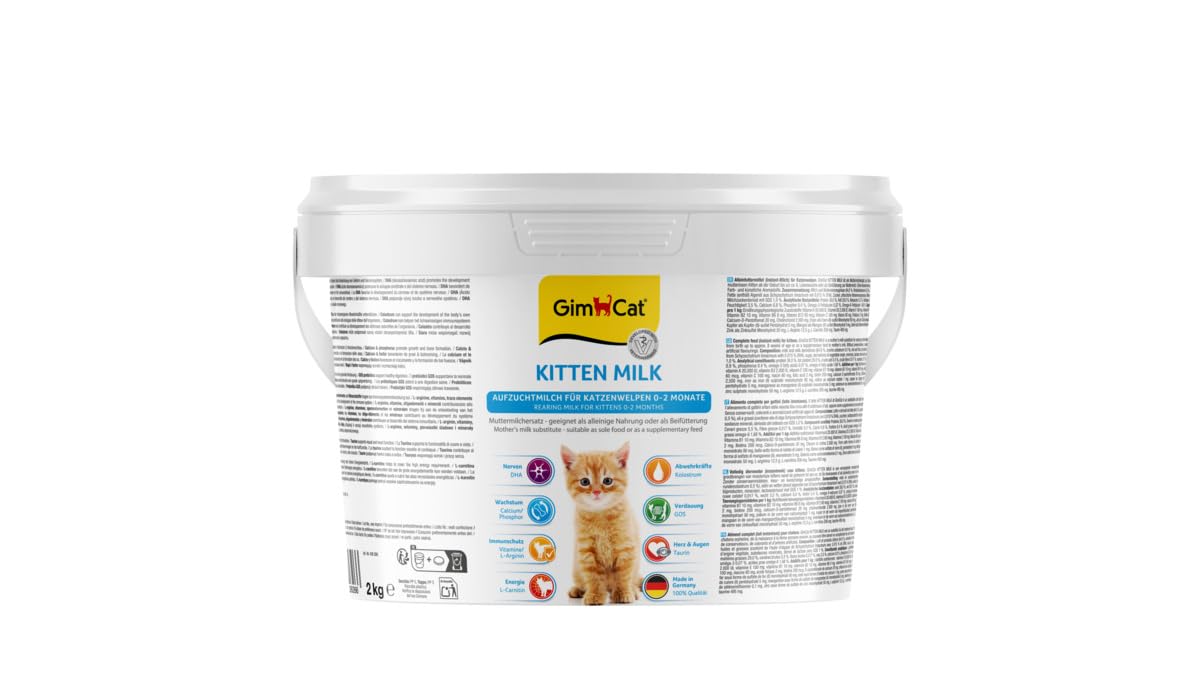 GimCat Kitten Milk Substitut de Lait Maternel pour Chat avec Taurine et Calcium 1 Seau (2 kg)