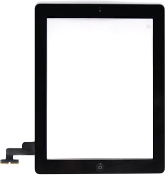 Replacement Screen for iPad 2 A1395 A1396 A1397,iPad2 Touch Screen Digitizer Front Glass Assembly Black-Includes Home Button +Camera Holder+ PreInstalled Adhesive + Tools Kit