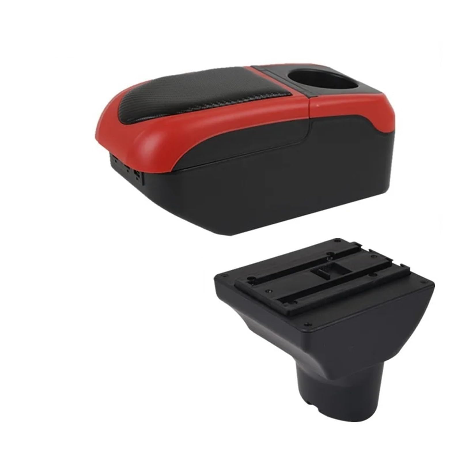 GBGWRMRYX Center Armrest Box For Hyundai For I20 2012 Car Armrest Box Dedicated Retrofit Interior Center Storage Box Accessories Arm Rest(S1 black-red 6USB)