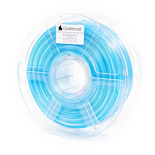 Image of Cookiecad PLA Filament 1.75mm 1kg Iridescent Rainbow 3D Printer Filament - Blue Ombre Elixir PLA