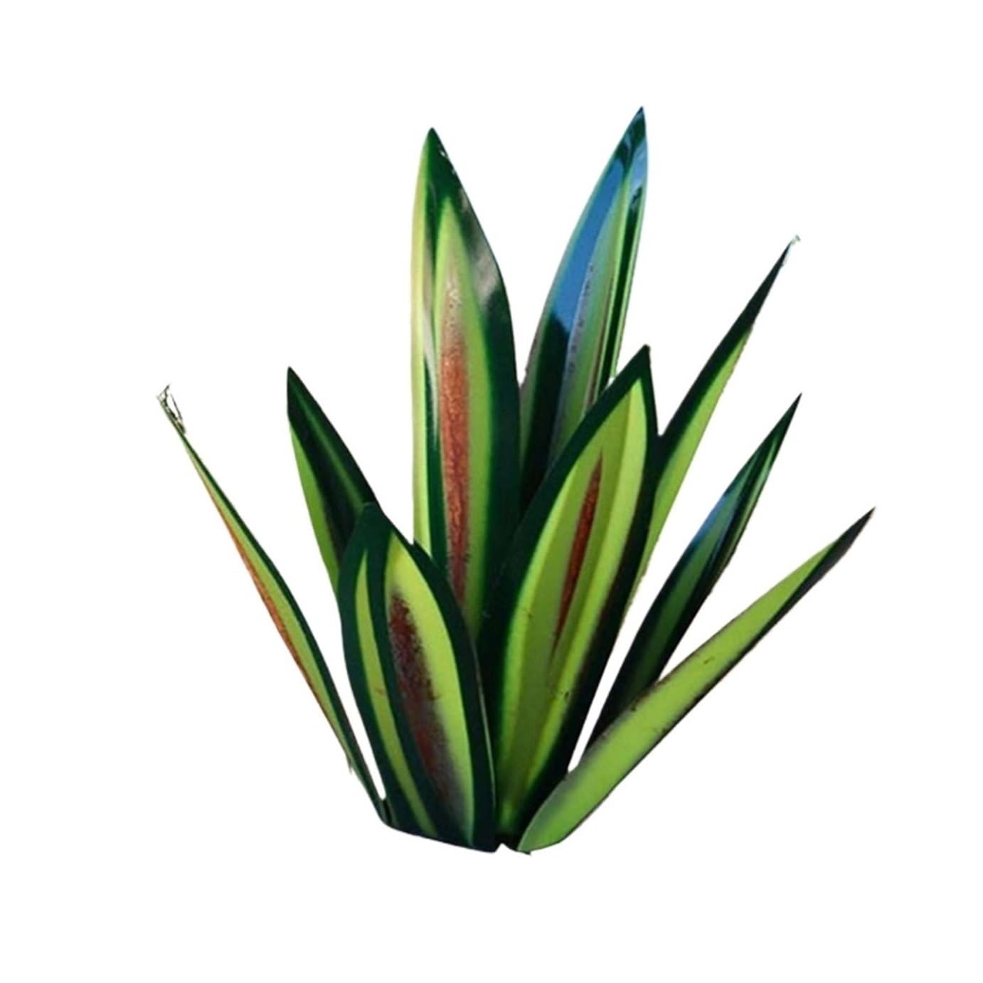 ZFIHAV 1pcs Tequila Rustic Sculpture, DIY Hand Painted Metal Agave Plants,Outdoor Garden Lawn Ornaments for Garden