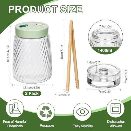 Bocaux de fermentation USHOP en verre robuste de 1.4l pour kéfir - 4