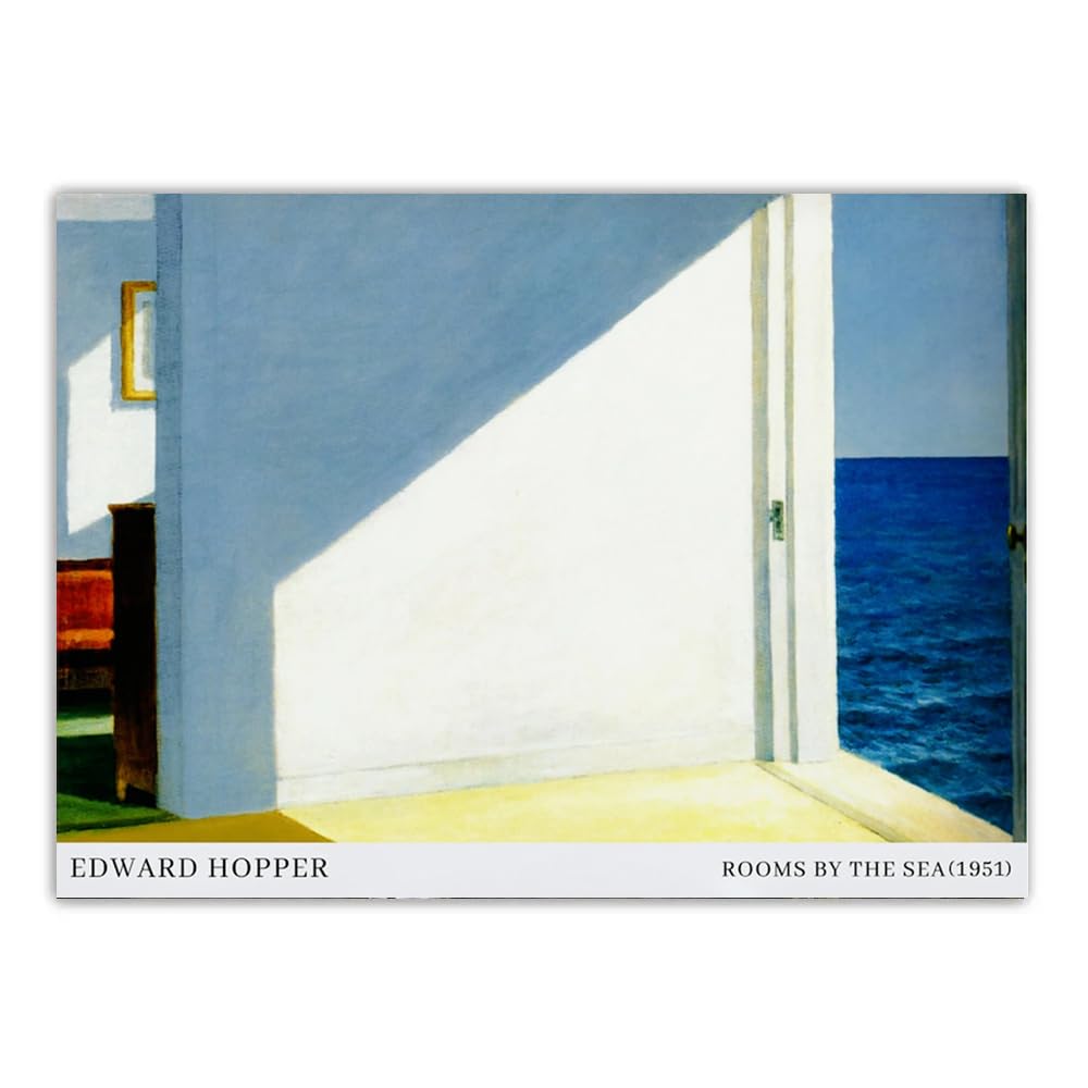 LHHJF LJHFA Famous Edward Hopper Realistic Master Poster Retro Canvas Painting Edward Hopper Wall Art And Prints Home Decor Picture 40x60cm No Frame