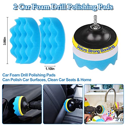 Xcvbde 24Pcs Car Detailing Kit, Car Detailing Brush Set, Auto Detailing Drill Brush Set, Car Cleaning Detailing Brushes, Car Wash Kit, Car Cleaning Tools Kit For Interior, Exterior, Wheels, Dashboard #TOP4