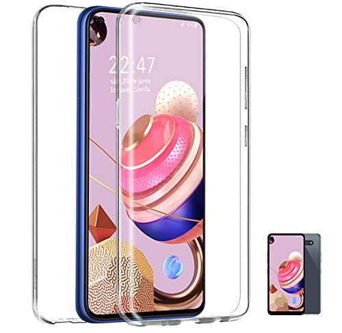 PLANETMOVIL Funda 360 Compatible con LG K51S Carcasa Doble Cara 360 de Silicona Delantera + Trasera 100% Transparente