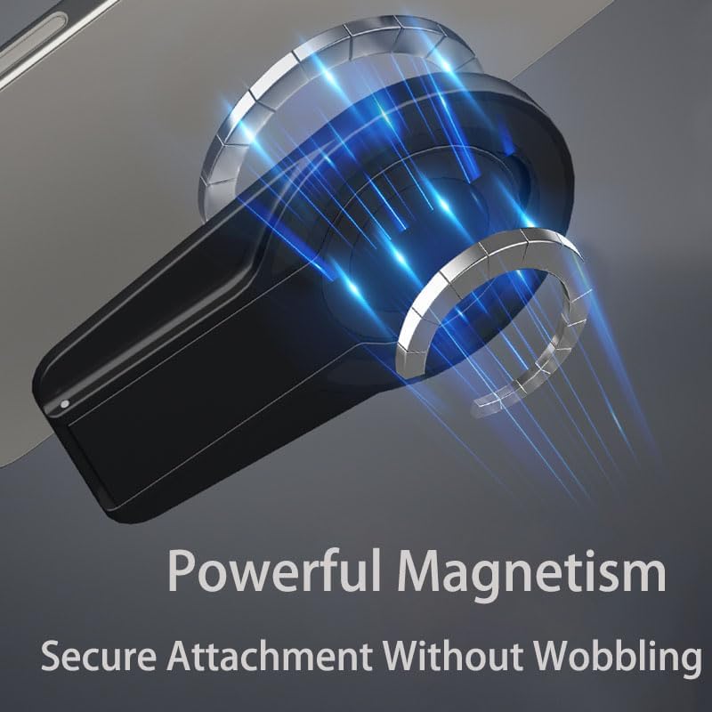 JZD Adjustable Angle Magnetic Phone Stand,360° Rotatable Foldable Metal Phone Holder with Non-Slip Base - Image 7