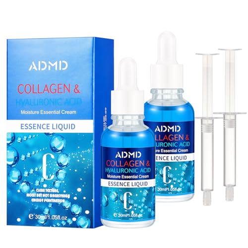 2 Pezzi Siero Per Microneedling Viso Microneedling Viso Con Siero 30ml Riduce Rughe Rassoda Rivitalizza Pelle Idrata Nutre In Profondità Adatto Tutti Tipi Pelle Dotato Di 2 Tubo Dell'asta Di Spinta