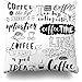 HZLM Idea Board Kissenbezug mit Aufschrift "Coffee Phrases", für Lebensmittel, Getränke, Kunst, Kritzeleien, Lebensstange, Break Cup, quadratisch, dekorativ, doppelseitiges Design, 45,7 x 45,7 cm